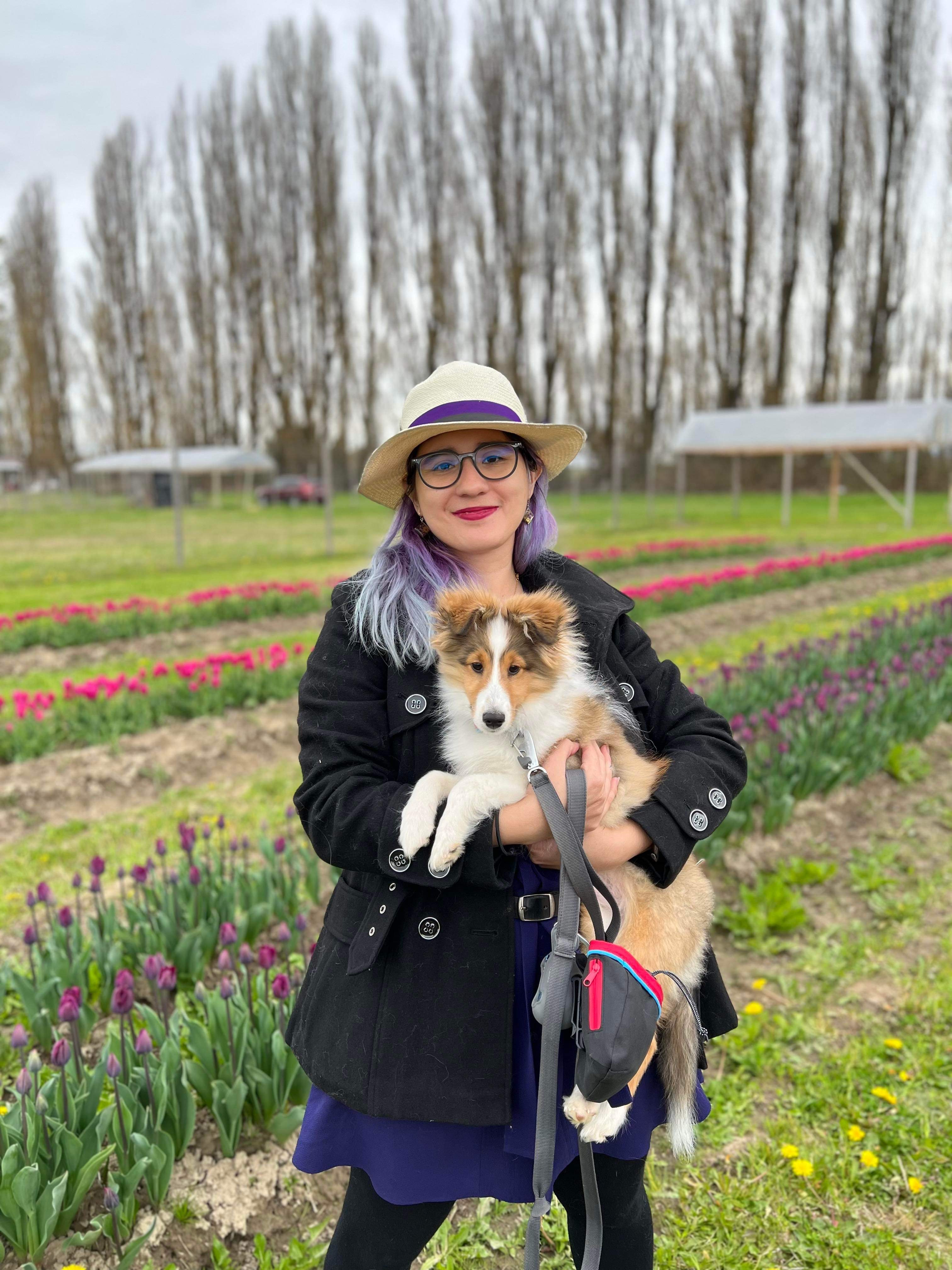 Photo of Grace Rodriguez and her Sheltie